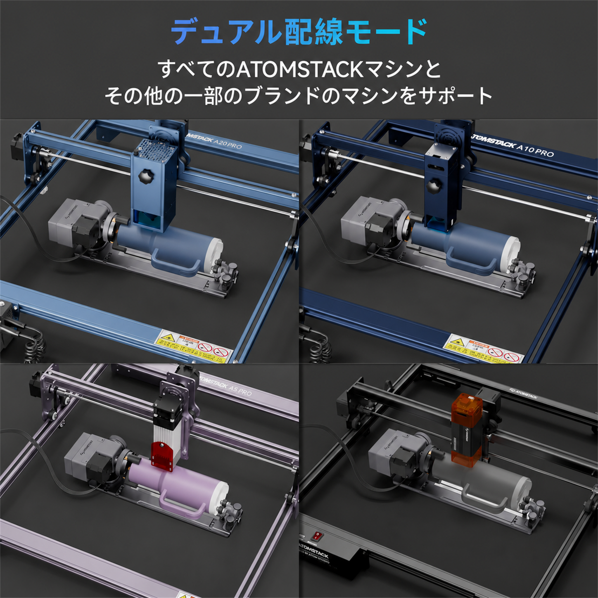 AtomStack R8 Pro 回転ローラーせット