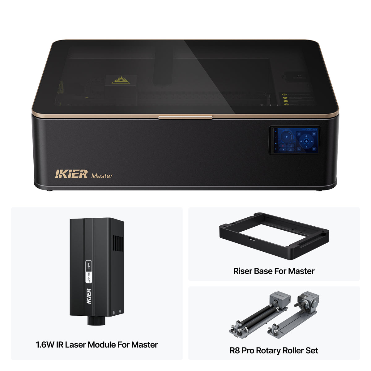 iKier Master 50W CO2レーザー彫刻・切断機|1.6W IRモデル選択可能