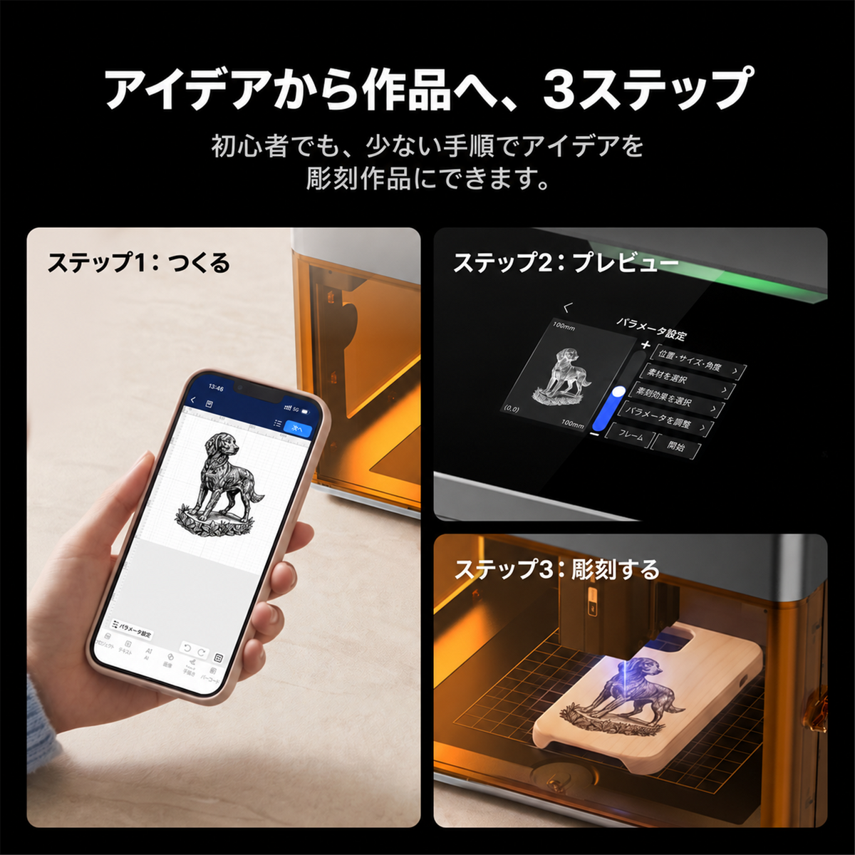iKier Flex Pro 7W｜密閉型レーザー彫刻機