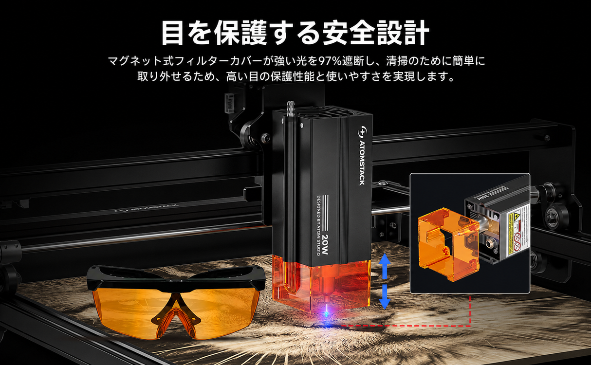 AtomStack A20 Pro V2 レーザー彫刻機