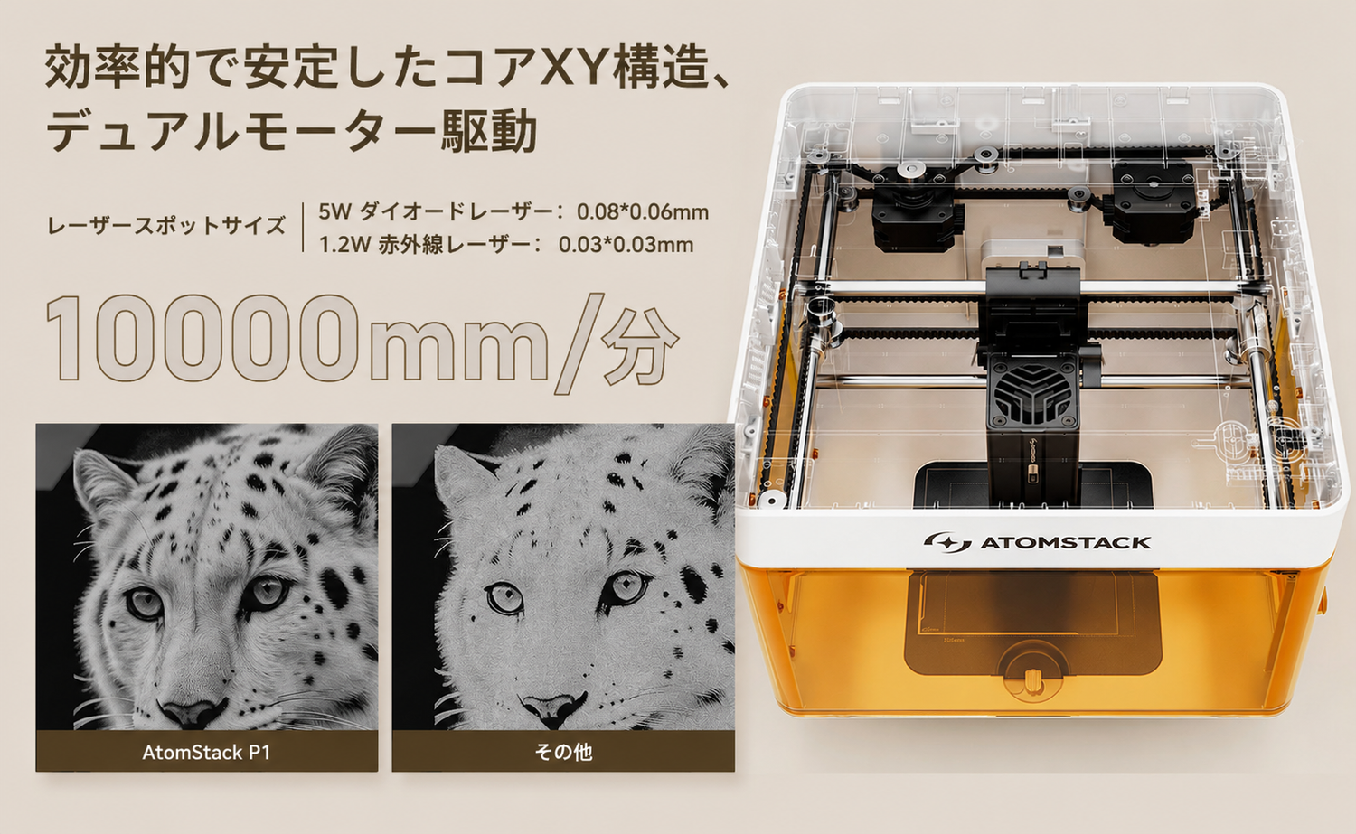 AtomStack P1 レーザー彫刻機